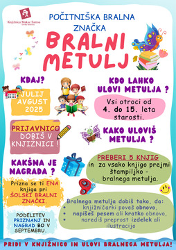 plakat bralni metulj